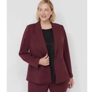 NWOT Lane a Bryant Burgundy Blazer Size 26